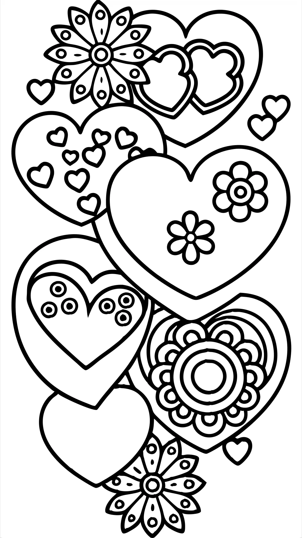 coloriages gratuits avec coeurs